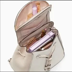 ♠️ kate spade ♠️ Leila Colorblock Pebbled Leather Medium Flap Backpack, Beige kate spade | Bags | Kate Spade Leila Colorblock Pebbled  main image 4